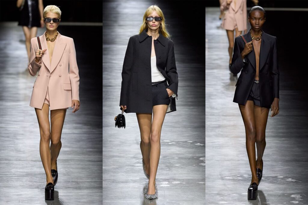 Костюми з ультракороткими шортами — Dior, Gucci, Prada